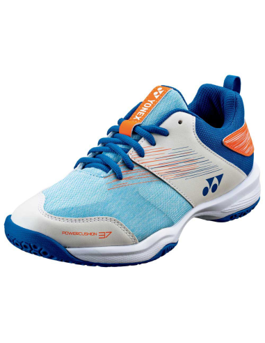 Zapatillas de Bádminton Yonex Power Cushion 37 Junior (Blanco/Azul) 