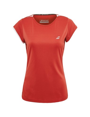 T-Shirt Babolat Dames Mouw Performance Rood 